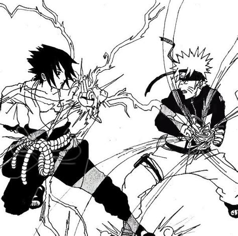 Naruto Vs Sasuke Dessin