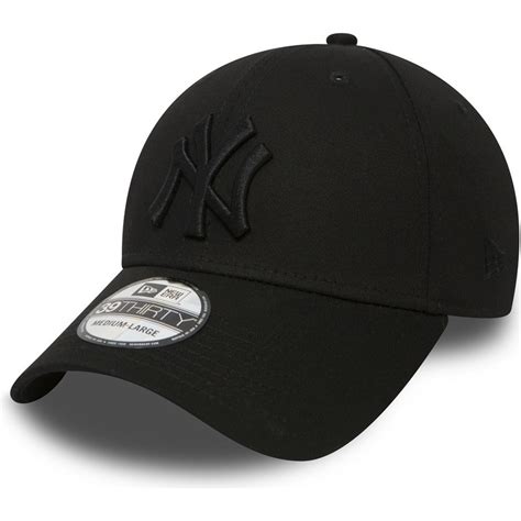 New Era Curved Brim Black Logo 39thirty Classic New York Yankees Mlb