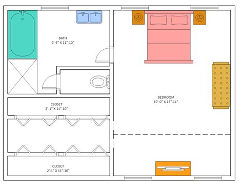 Free Editable Bedroom Floor Plan Examples And Templates Edrawmax