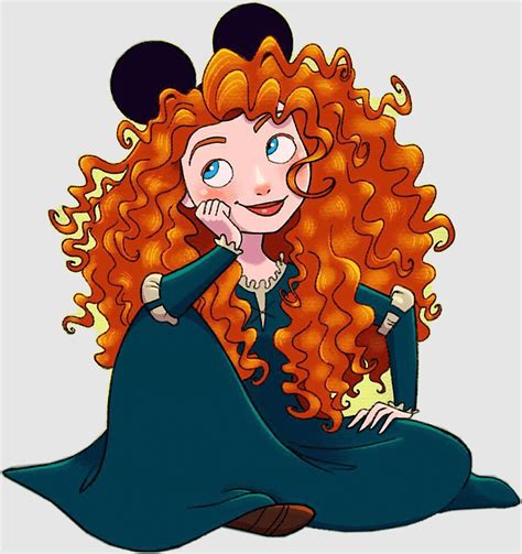Merida Little Mermaid Brave Rapunzel Cartoon Kawaii Disney Princess Cuteness Walt Disney
