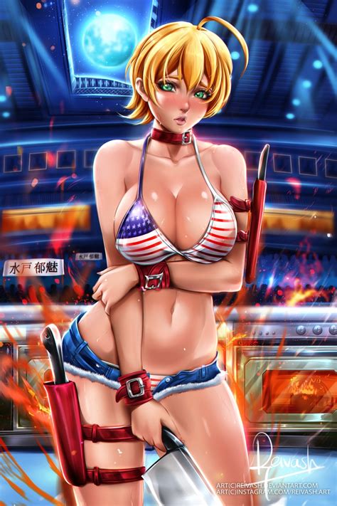 Reivash Mito Ikumi Shokugeki No Souma Highres 10s 1girl American