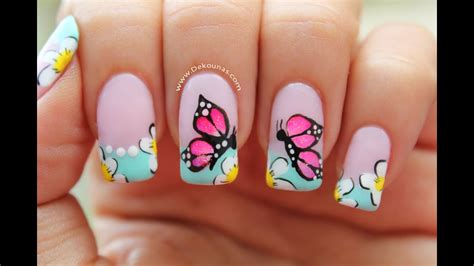 Límate las uñas cada cuatro días. Decoracion de uñas mariposas - Butterfly nail art tutorial ...