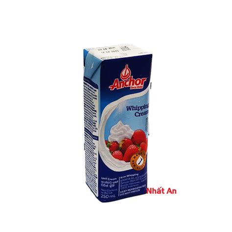 Store unopened packs out of direct sunlight. Whipping cream Anchor 250ml | Kem sữa Anchor