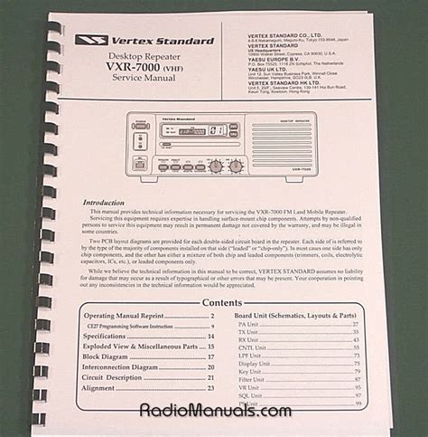 Yaesu Vxr 7000v Service Manual