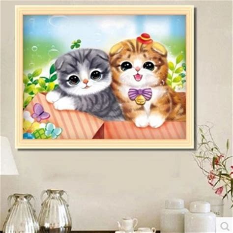 Buy 5d Diy Diamond Painting Cats Animal Diamond