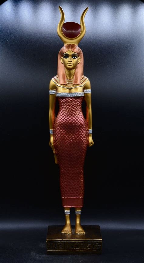 Unique Egyptian Goddess Hathor Large Statue 4 Color Made In Egypt