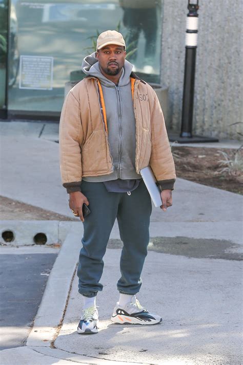 Kanye West Wearing Yeezy Season Calabasas Hat Adidas Yeezy Wave