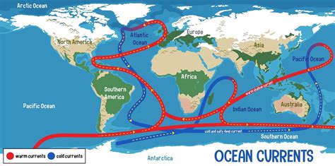 Corrientes Oceánicas En El Fondo Del Mapa Del Mundo 2672757 Vector En
