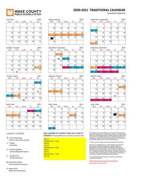 Wcpss Year Round Calendar 2021 22 Your Daily Printable