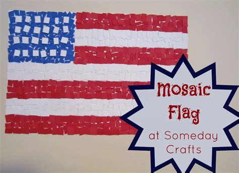 Someday Crafts Kids Mosaic American Flag