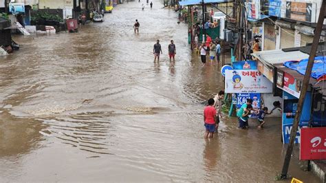Gujarat Rains Chaos In India State Amid Heavy Downpour Bbc News