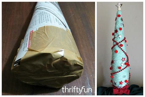 Making A Newspaper Cone Christmas Tree My Frugal Christmas