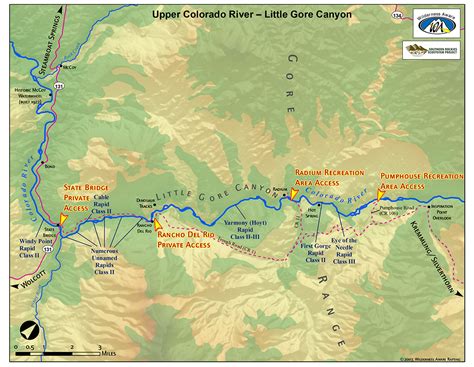 Upper Colorado River Map Little Gore Canyon