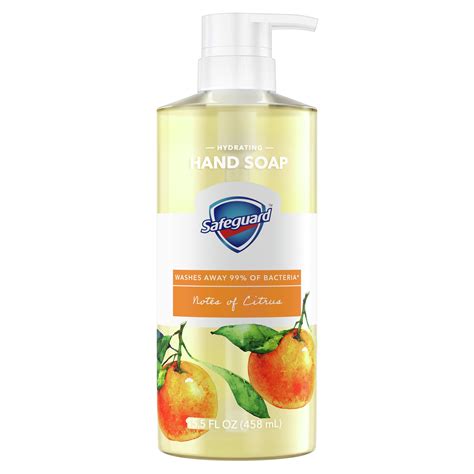 Safeguard Liquid Hand Soap Nourishing Notes Of Citrus 155 Oz