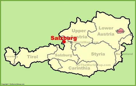 Salzburg Austria Map Austria Salzburg Map Western Europe Europe