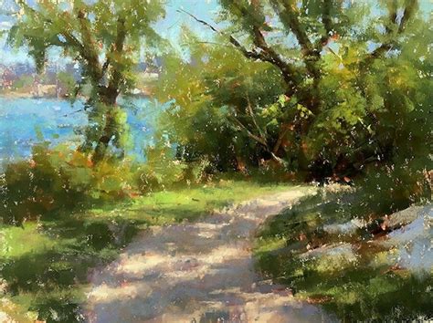 Jacob Aguiar Fine Art Pastel Landscape Landscape Art Painting Lake