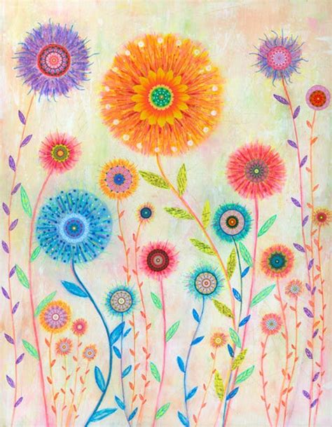 Flower Painting Abstract Floral Painting Pastel Flower Art
