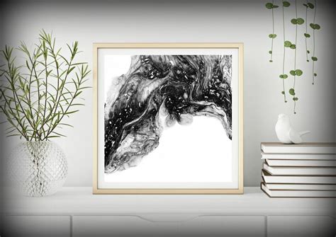 Black And White Monochrome Minimalist Print Abstract Wall Art Acrylic