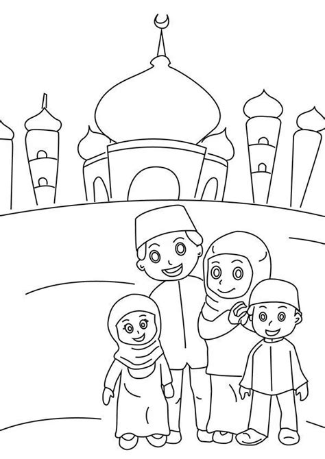 Gambar Mewarnai Masjid Ramadan Buku Mewarnai Lembar Mewarnai Lihat