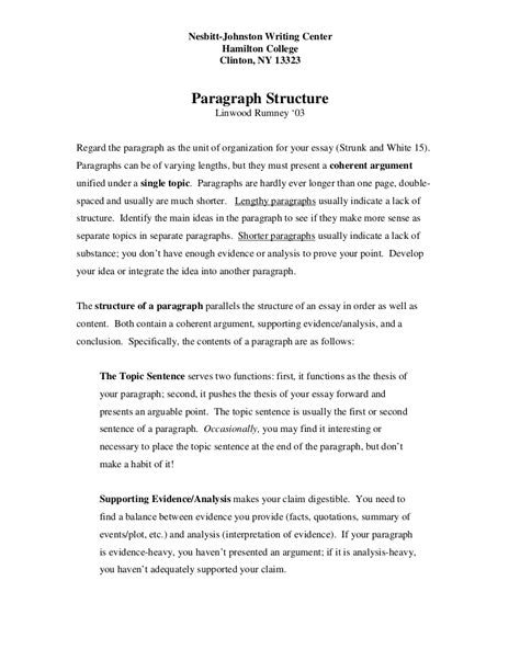 💌 Paragraph Structure Examples Paragraphs And Topic Sentences Writing