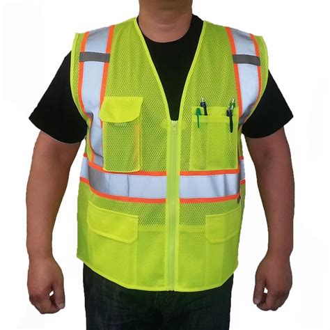 3c Products Ansiisea 107 2015 Class 2 Safety Green Ultra Soft Mesh Surveyor Safety Vest W
