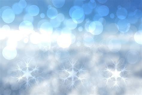 Abstract Blurred Festive Blue Background For Winter Christmas W Stock