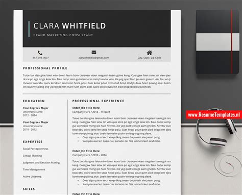 Modern Microsoft Word Resume Templates Fonts Sekaarch