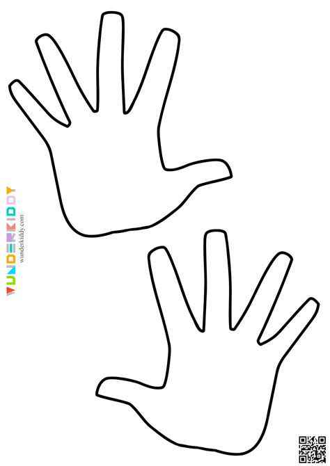 Printable Left And Right Hand Blank Template For Crafts
