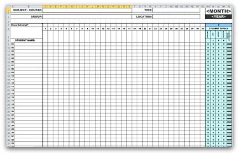 Monthly Attendance Templates In Ms Excel