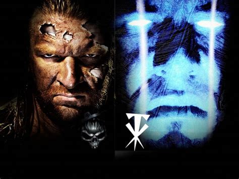 Triple H Vs The Undertaker White Eyes Blue Face Flaking Skin Skull