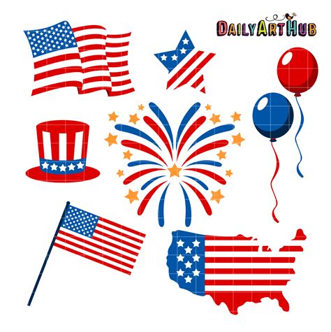 This patriot emoticon celebrating 4th of july clipart image #991788 is available for download on iclipart.com. 4th Of July Clip Art Set | Daily Art Hub