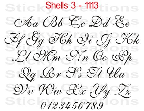 Free adreena script font that is made with love, adreena is a unique handwriting or calligraphic design for your design work. Shells 3 Script Font - Custom Text Letters Vinyl Sticker ...