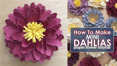 Paper Flower Dahlias Paper Flowers Diy Free Template How To Make