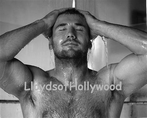 Ben Cohen Hairy Hunk Rugby Player In Shower Beefcake Photograph Etsy