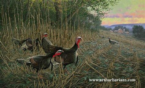 Field Of Turkeys Wildlife Art Hunting Art Wildlife Prints