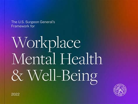 Workplace Mental Health And Well Being — Current Priorities Of The Us