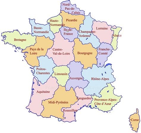 France Major Cities Map