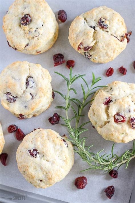 Rosemary And Dried Cranberry Biscuits Celebrating Sweets