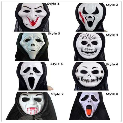 Halloween Plastic Mask For Adult Fashion Party Scary Horror Mask Ghost