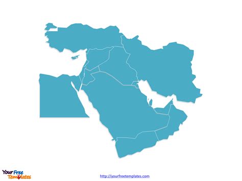 Free Middle East Map Free Powerpoint Templates Middle East Map