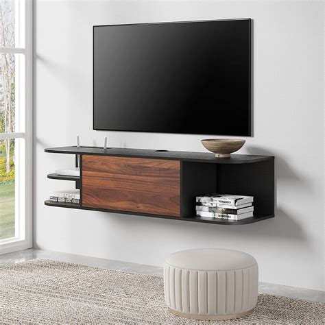 Buy Fitueyes Wall Mounted Media Console With Door Floating Tv Stand