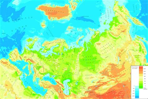 Physical Map Of Eurasia