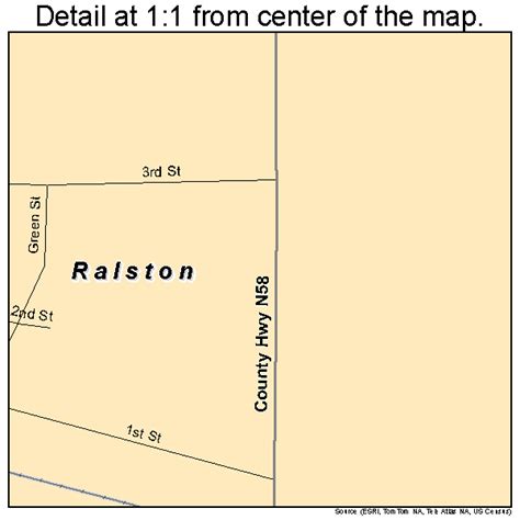 Ralston Iowa Street Map 1965505
