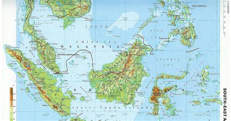Elevation Map Of Malaysia Maps Of The World