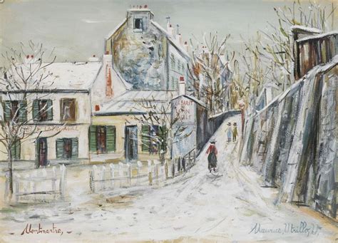 The Cabaret Of Lapin Agile In Winter Maurice Utrillo 1883 1955 パリ