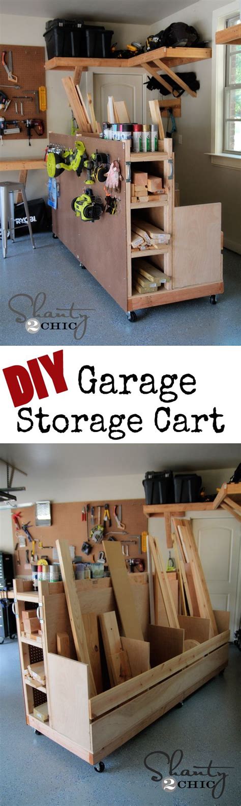 Diy Garage Storage Cart Perfect To Hold Wood And All The Goodies In