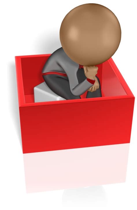 Thinking Inside The Box Great Powerpoint Clipart For Presentations