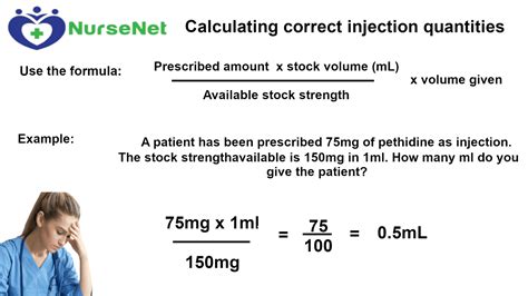 Drugs Calculation Formula Sheet Calculating Correct Amount For
