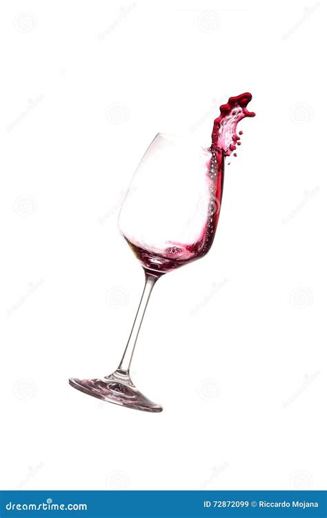Red Wine In Falling Glass Royalty Free Stock Photography