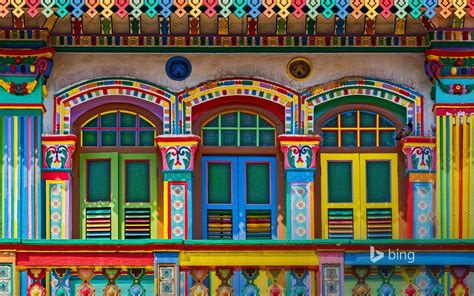 Colorful Building Singapore Window Architecture Wallpapers Hd
